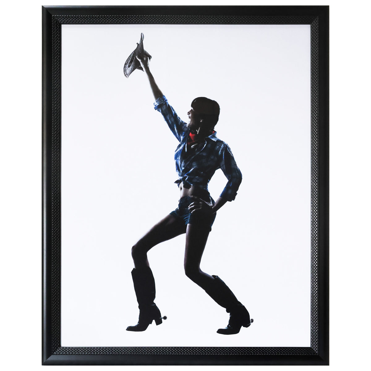 Dancing Cowgirl on Silk Cloth