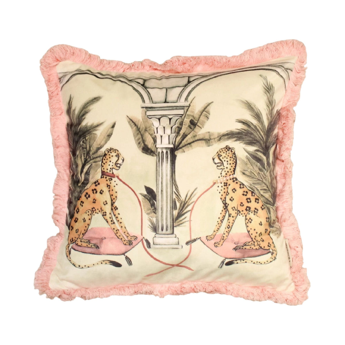 Regal Felines Throw Pillow
