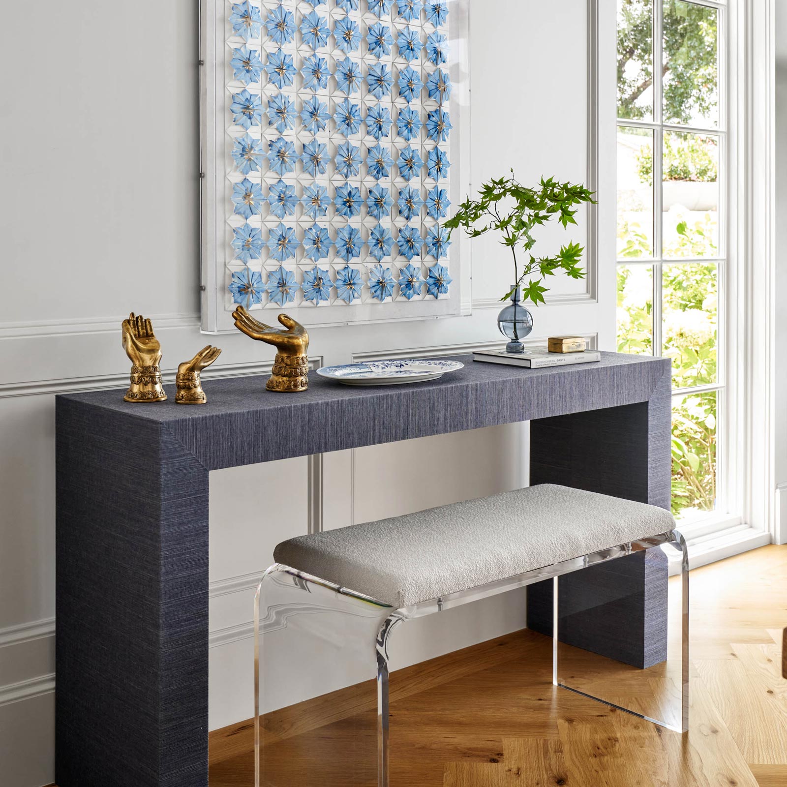 Acrylic Waterfall Bench