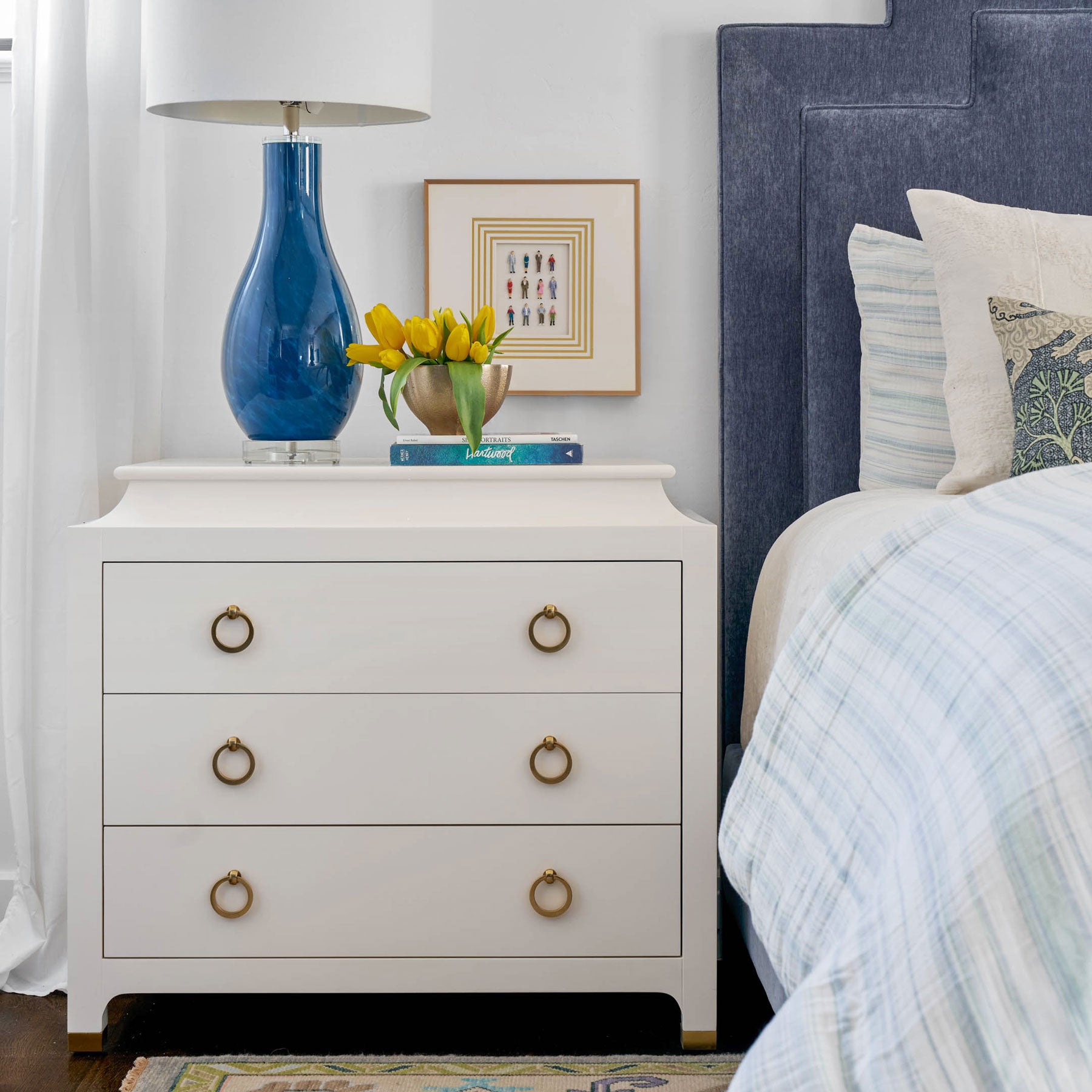 Modern White Nightstand