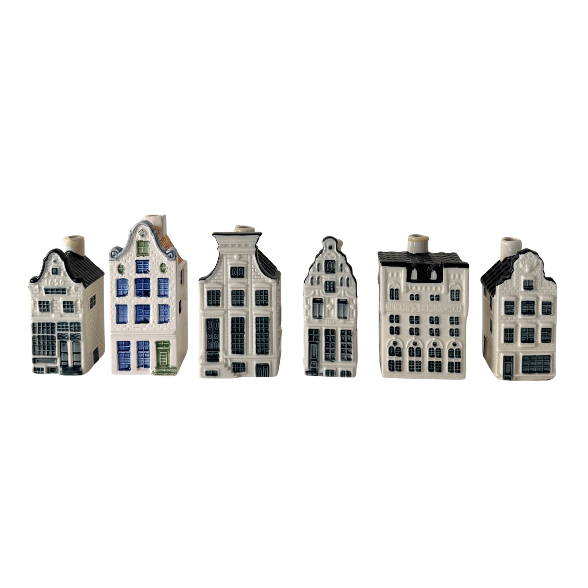 KLM BOLS デルフトブルーハウス6個セット Six KLM Blue Delft Houses
