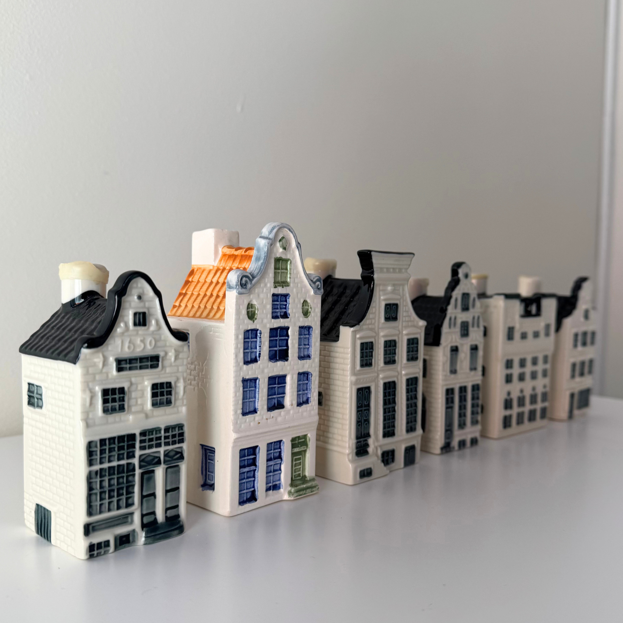 KLM BOLS デルフトブルーハウス 21番 25番 37番 89番 Six KLM Blue Delft Houses by Bols | Vintage Decor – Scout Design