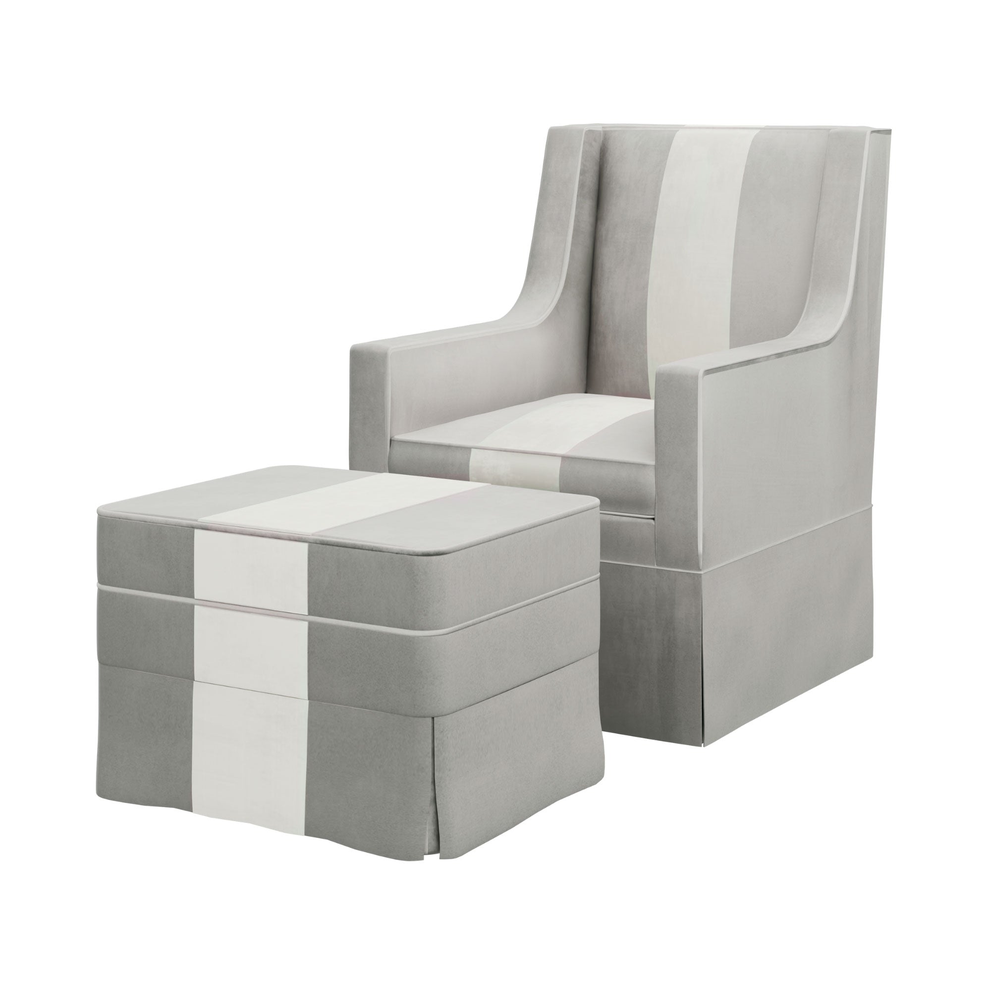 Custom Aveline Chair and Ottoman | Racing Stripe Chair – Scout