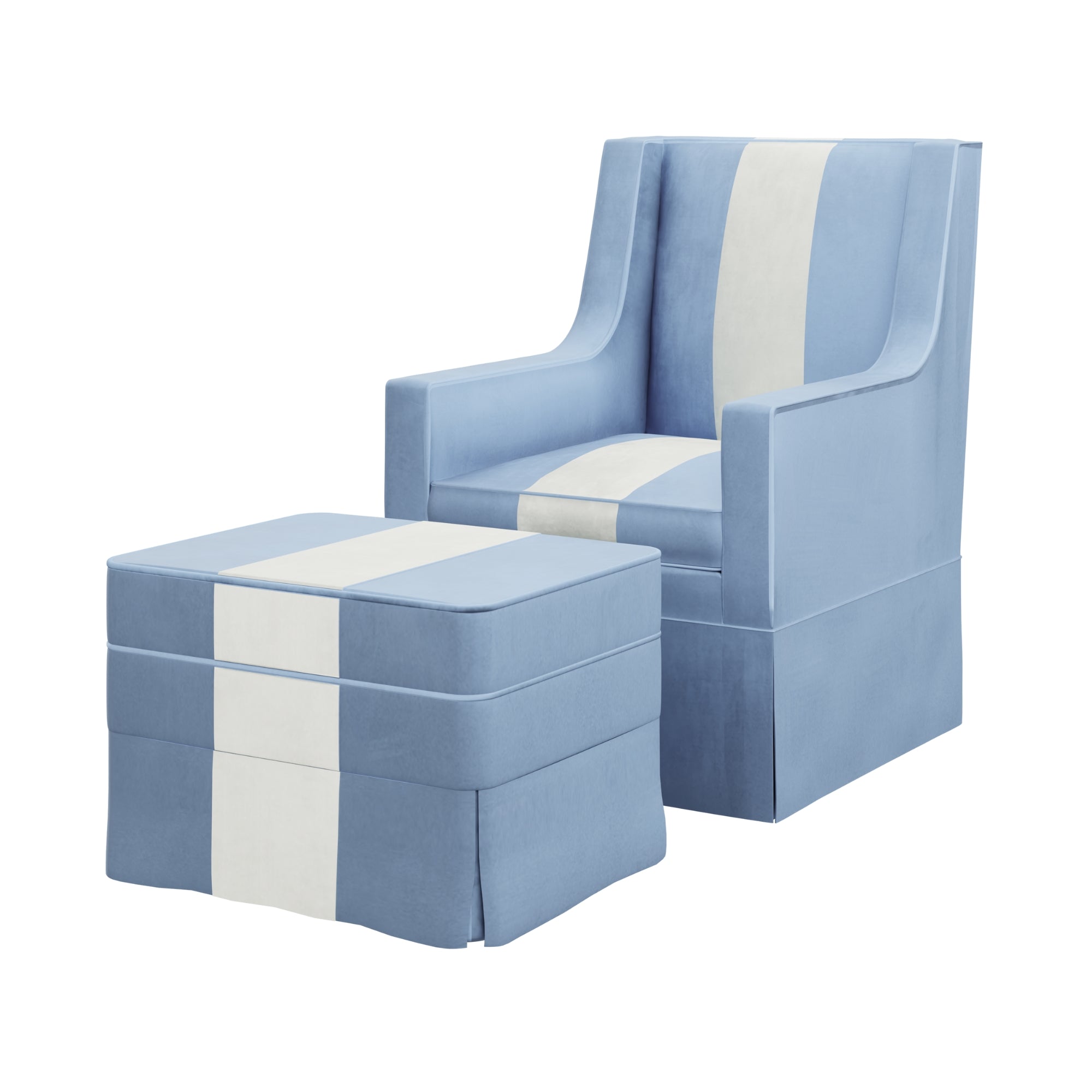 Custom Aveline Chair and Ottoman | Racing Stripe Chair – Scout