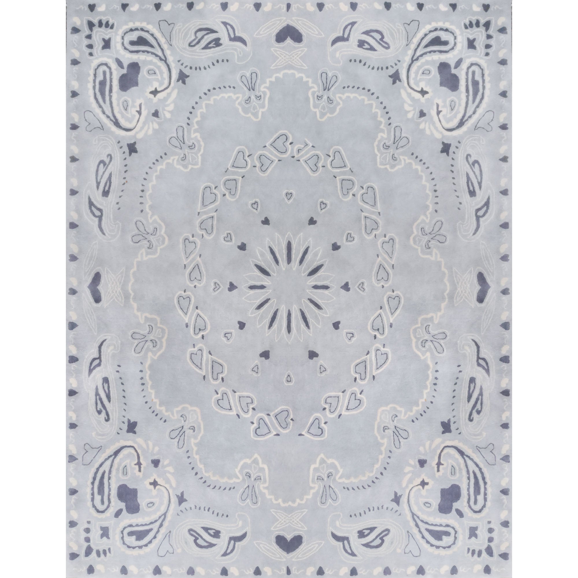 Bandana Blue Tufted Rug | Abstract Bandana Rug – Scout Design Studio