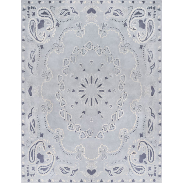 Bandana Blue Tufted Rug | Abstract Bandana Rug – Scout Design Studio