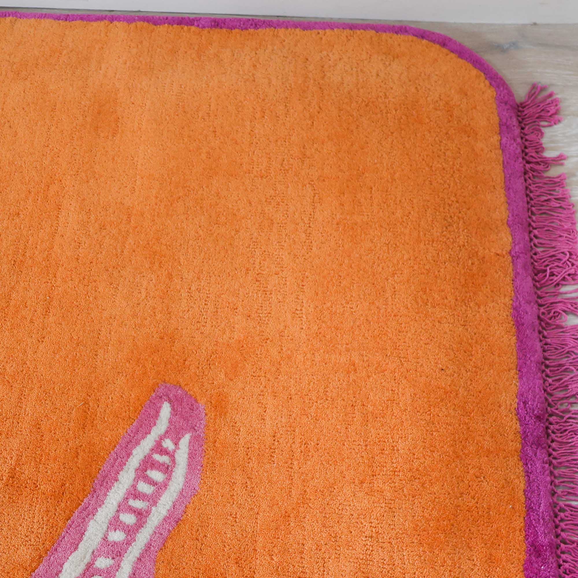 Bite Me Pink Tufted Rug | Pink and Orange Alligator Rug – Scout