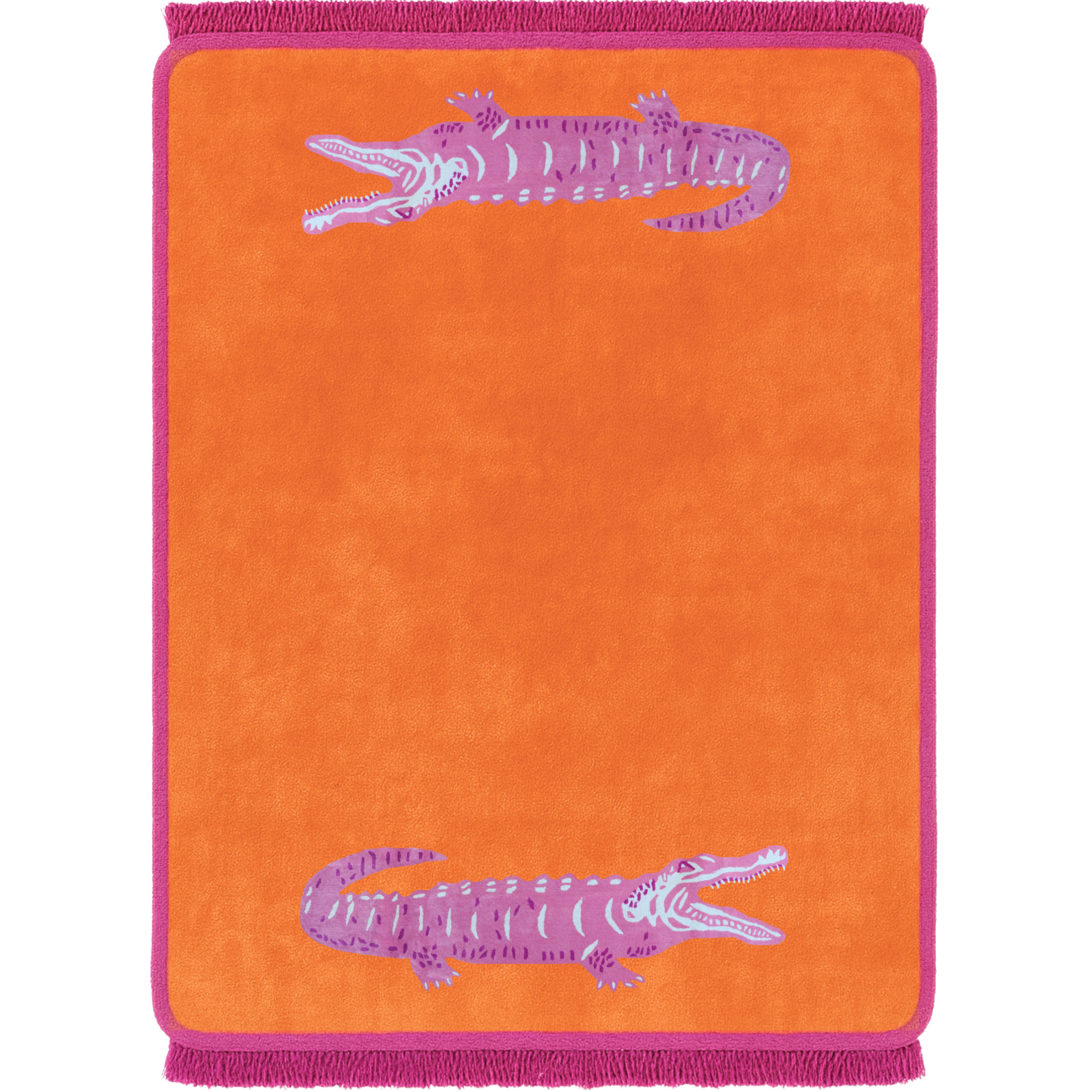 Bite Me Pink Tufted Rug | Pink and Orange Alligator Rug – Scout