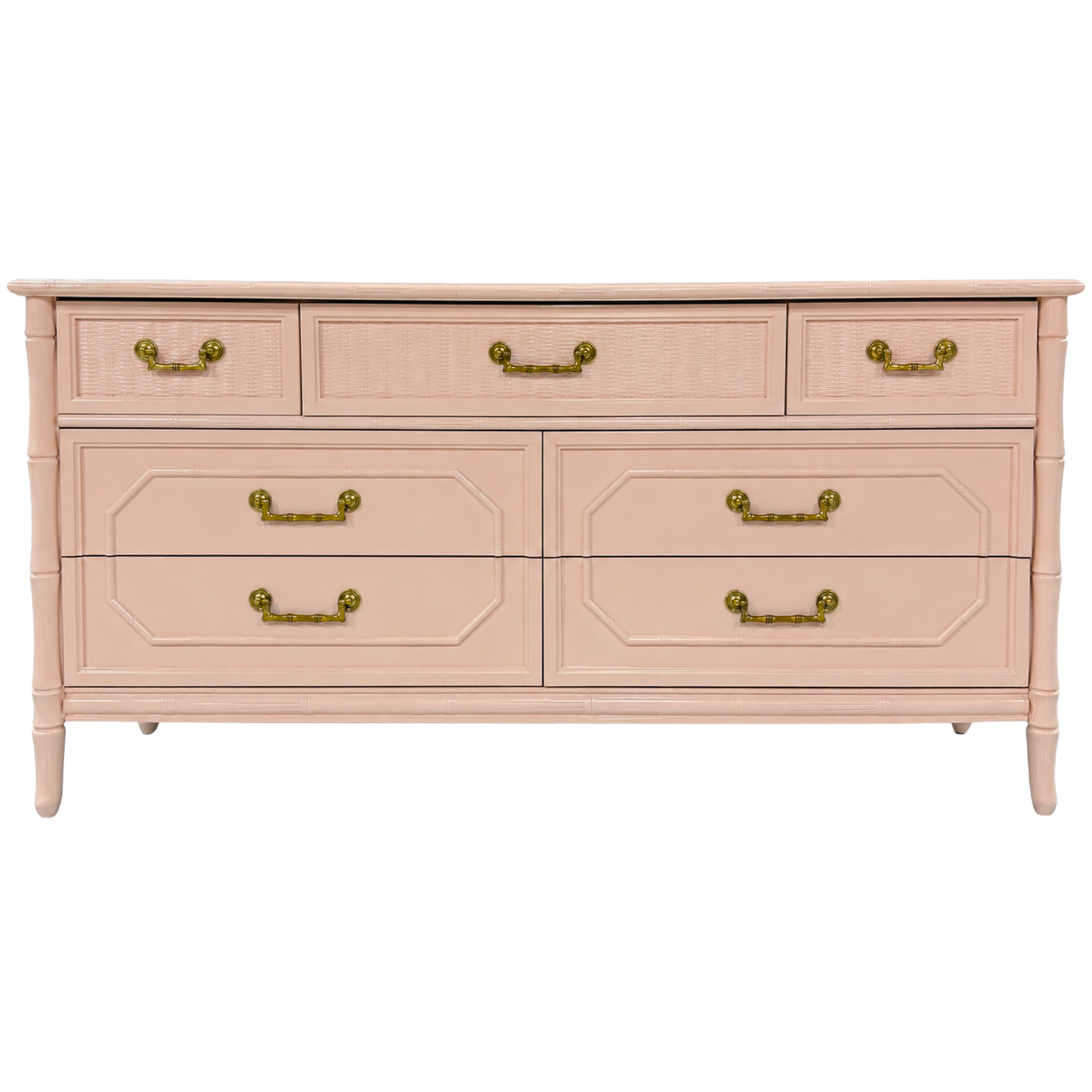 Broyhill Dresser Refinished in Peach Lacquer