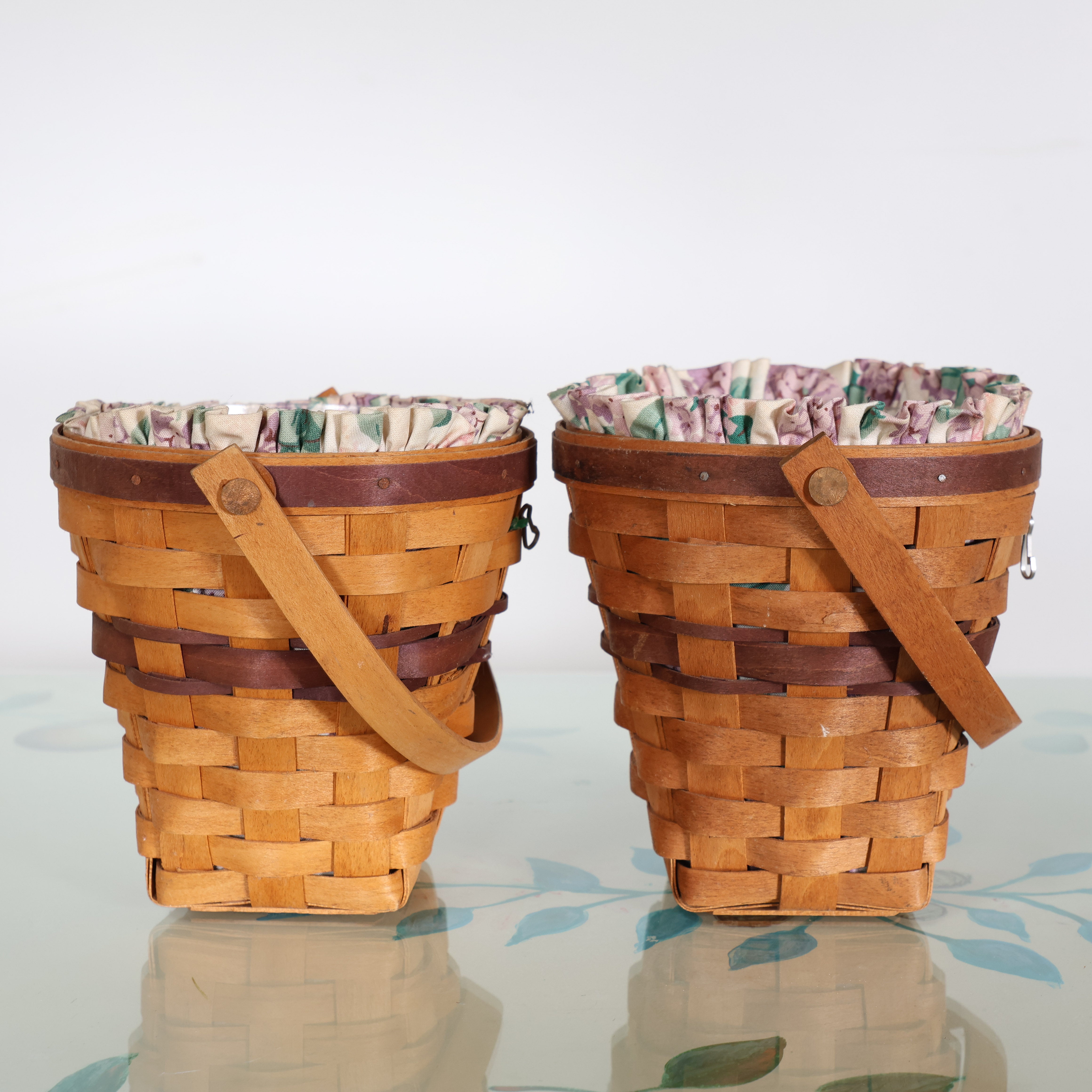Pair of 90s Floral Longaberger Baskets | Vintage Decor – Scout
