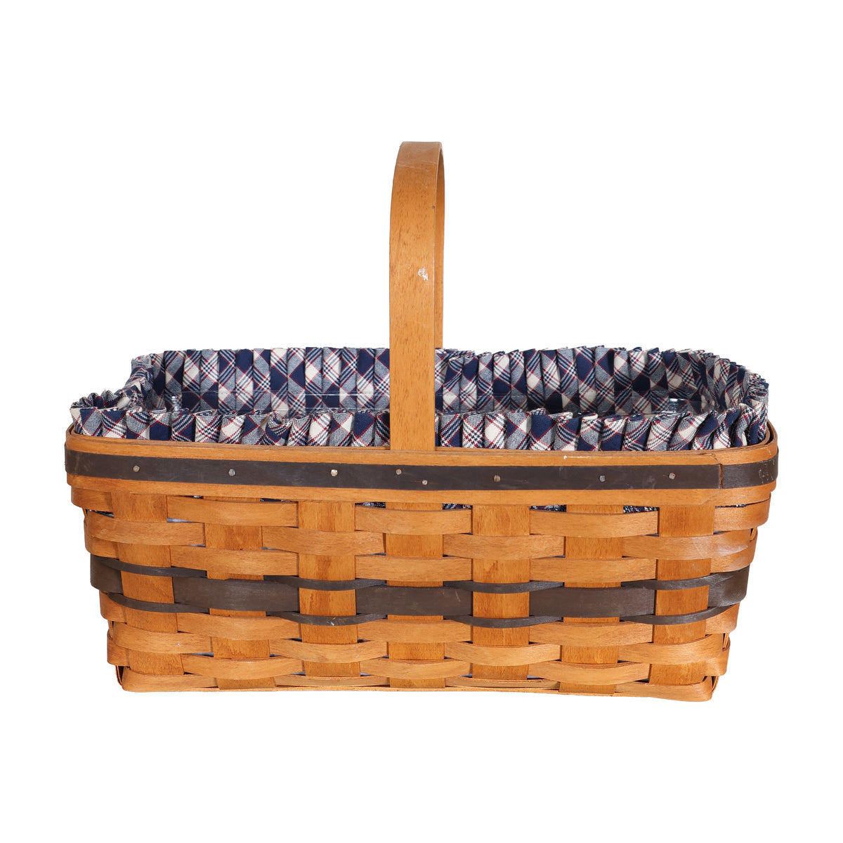 Large Plaid Longaberger Basket | Vintage Decor – Scout Design Studio display picture 1
