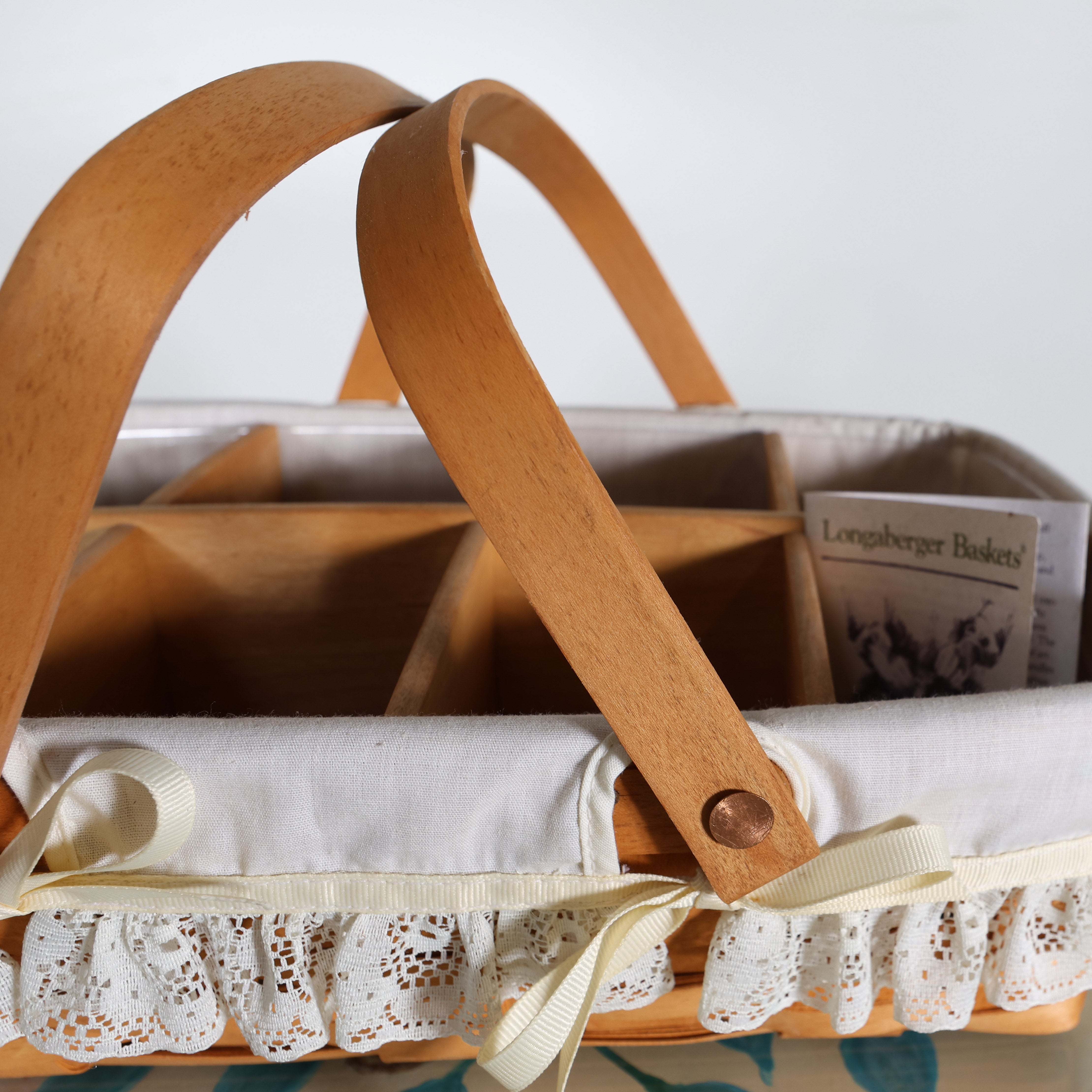 Pair of Lace Longaberger Baskets | Vintage Decor – Scout Design Studio