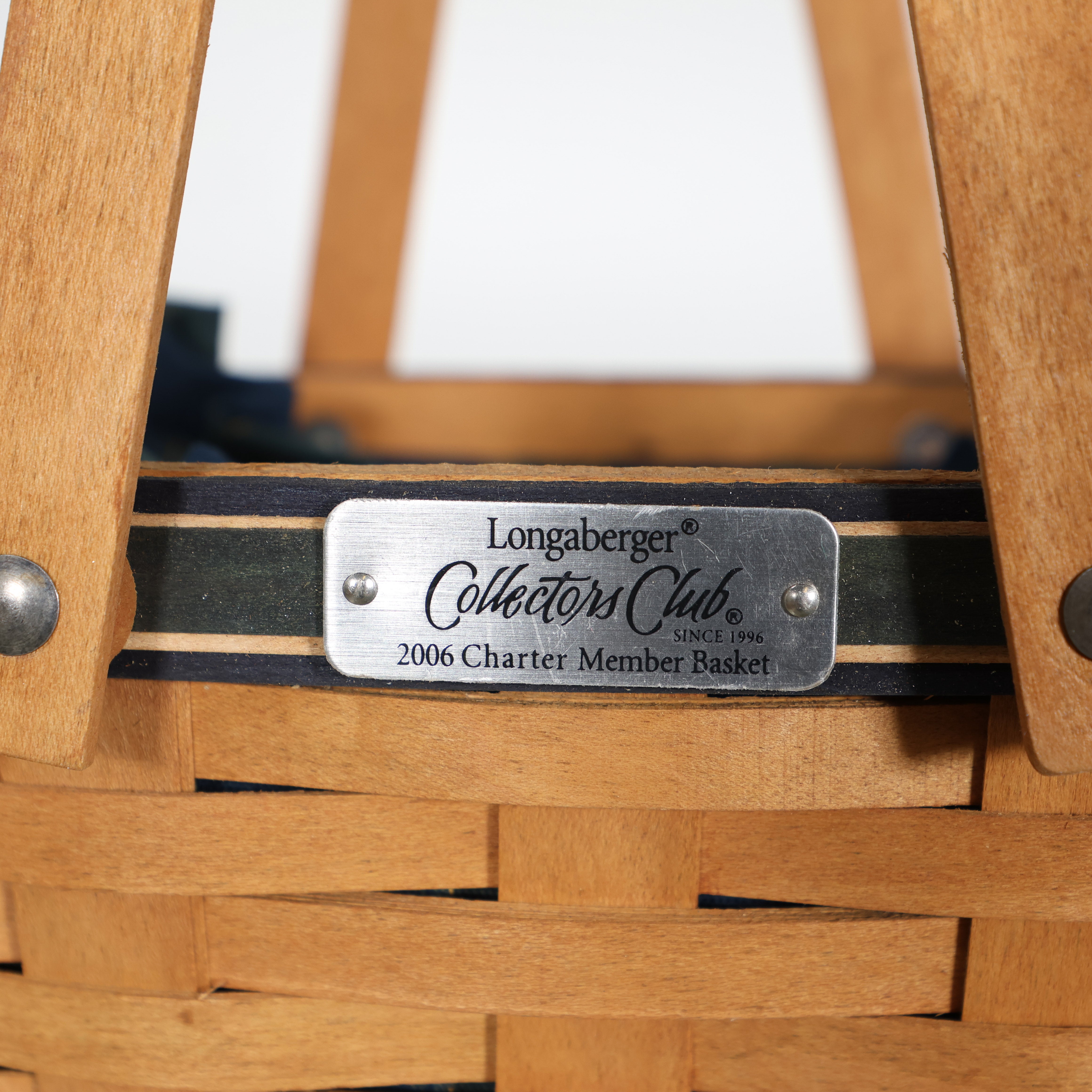 Set of 3 Navy & Forest Plaid Longaberger Baskets | Vintage Decor