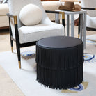 Black fringe stool