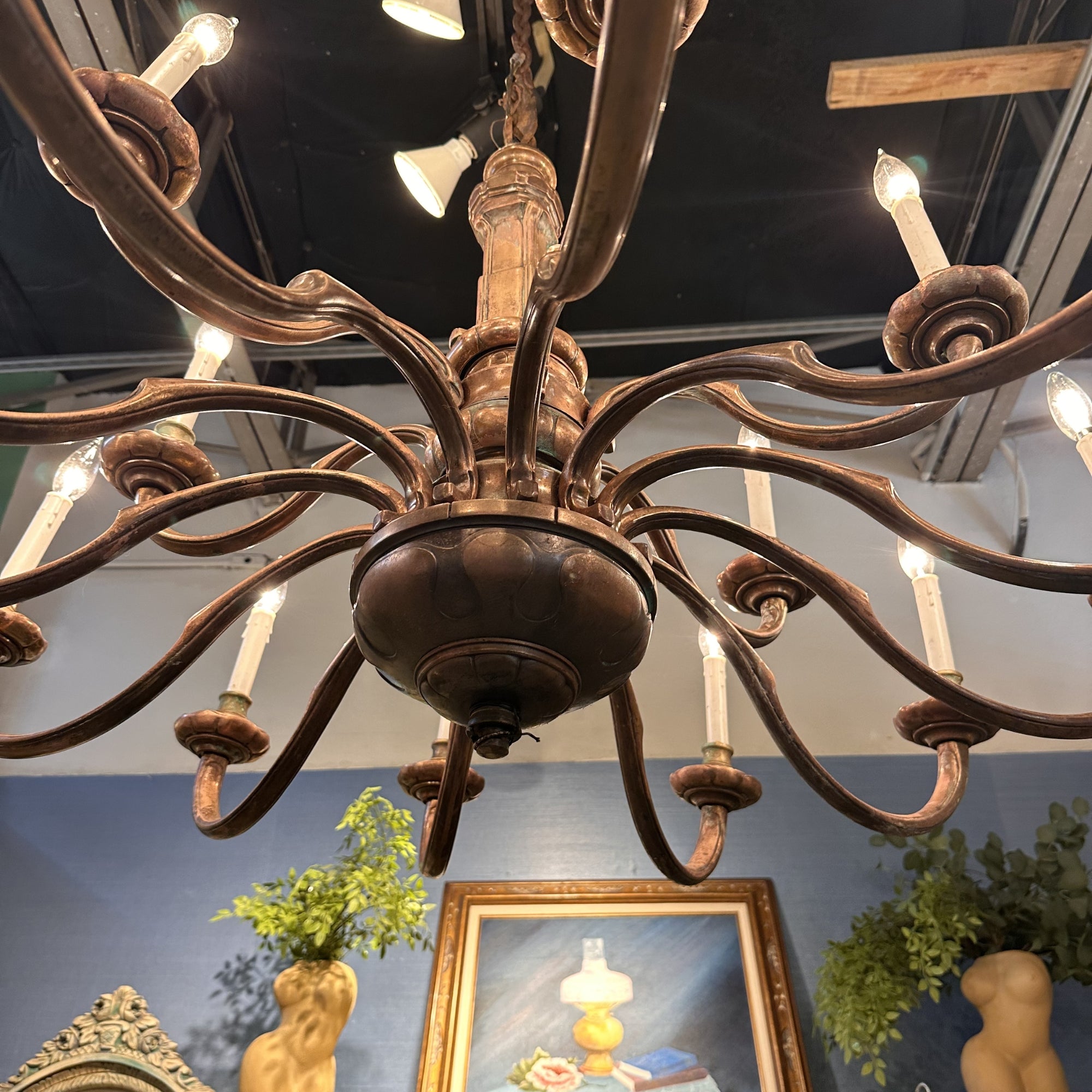 Vintage 1970's 18 Light Candelabra Chandelier – Scout Design Studio