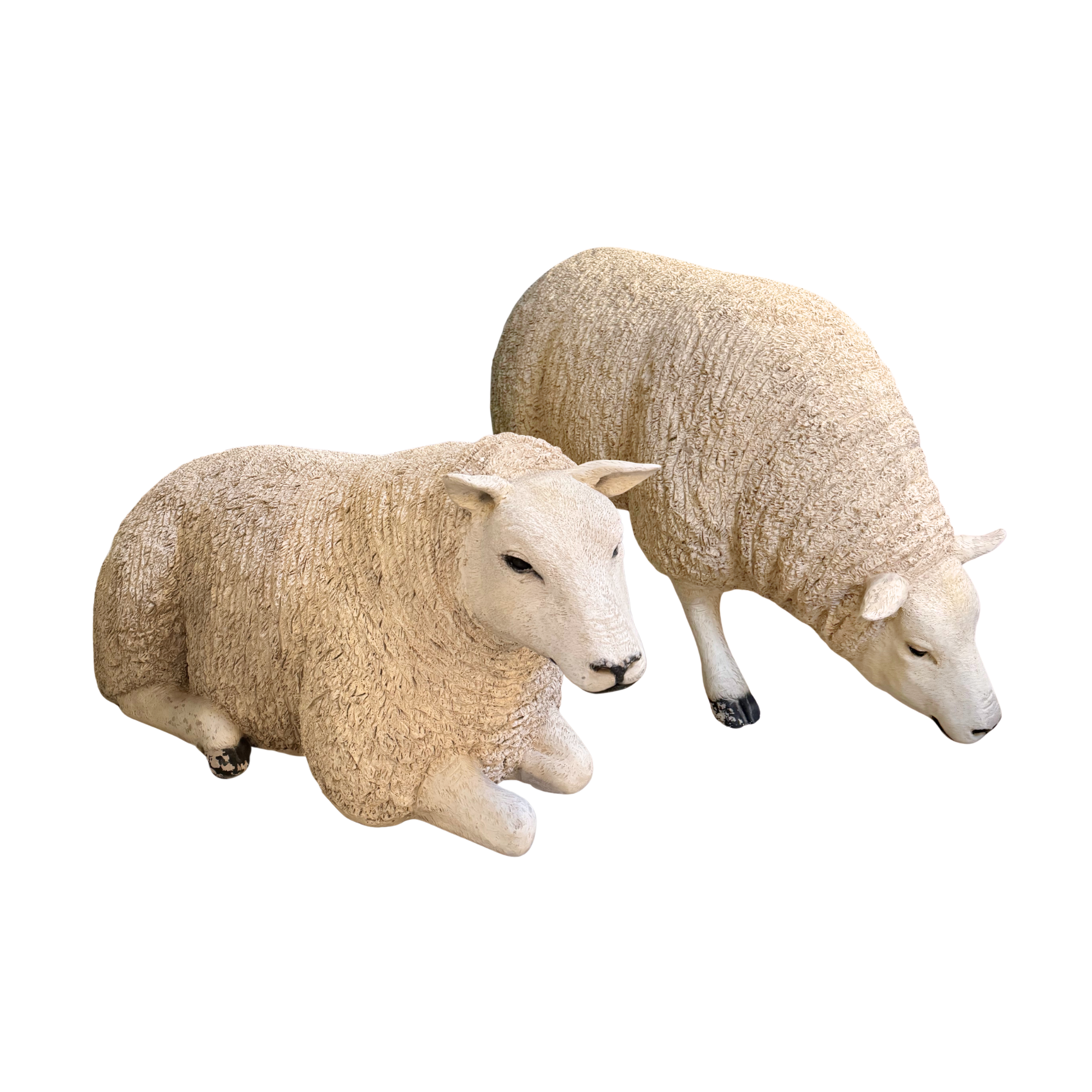 Pair of Life Size Composite Sheep – Scout Design Studio