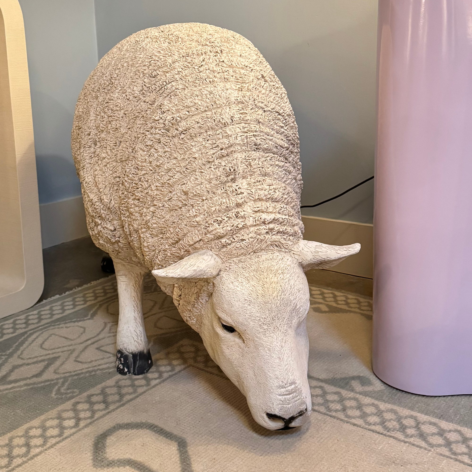 Pair of Life Size Composite Sheep – Scout Design Studio