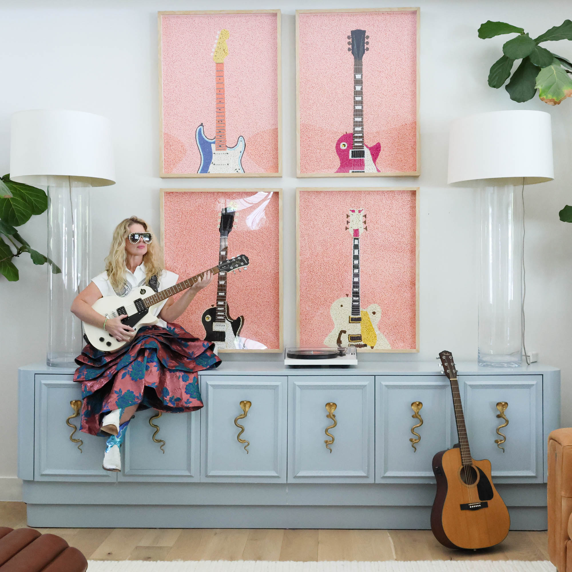Guitar Series - Rhythm White | Unique Wall Art – Scout Design Studio