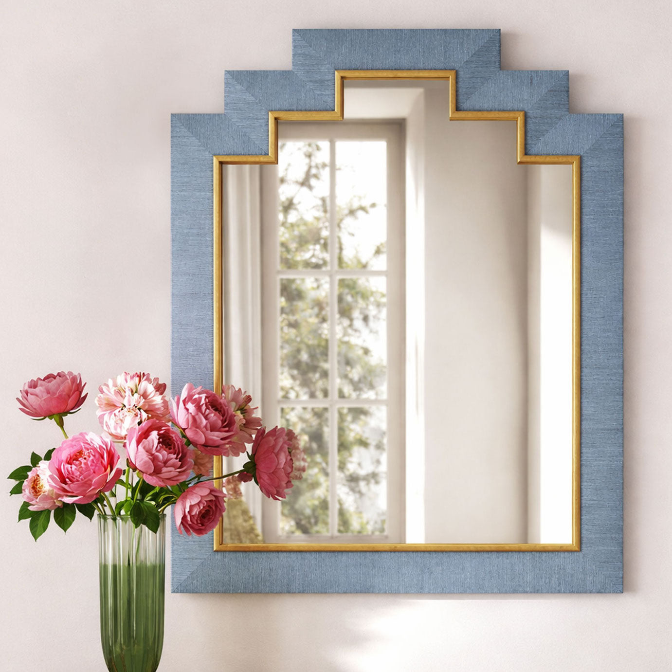Leslie Mirror | Grasscloth Mirror – Scout Design Studio