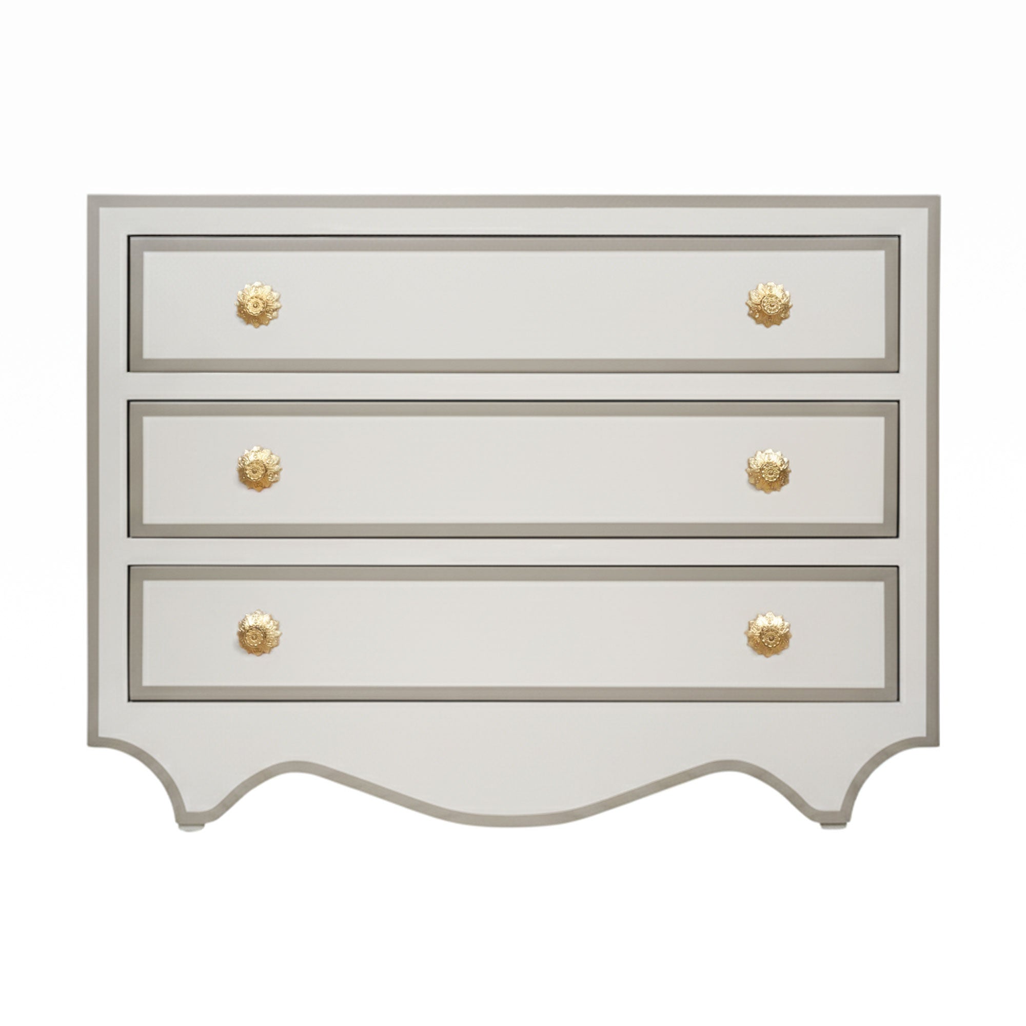 Madame Chest in White | Curvy White and Taupe Oversized Nightstand Scout Design Studio Madame Chest in White | Curvy White and Taupe Oversized Nightstand Scout Design Studio