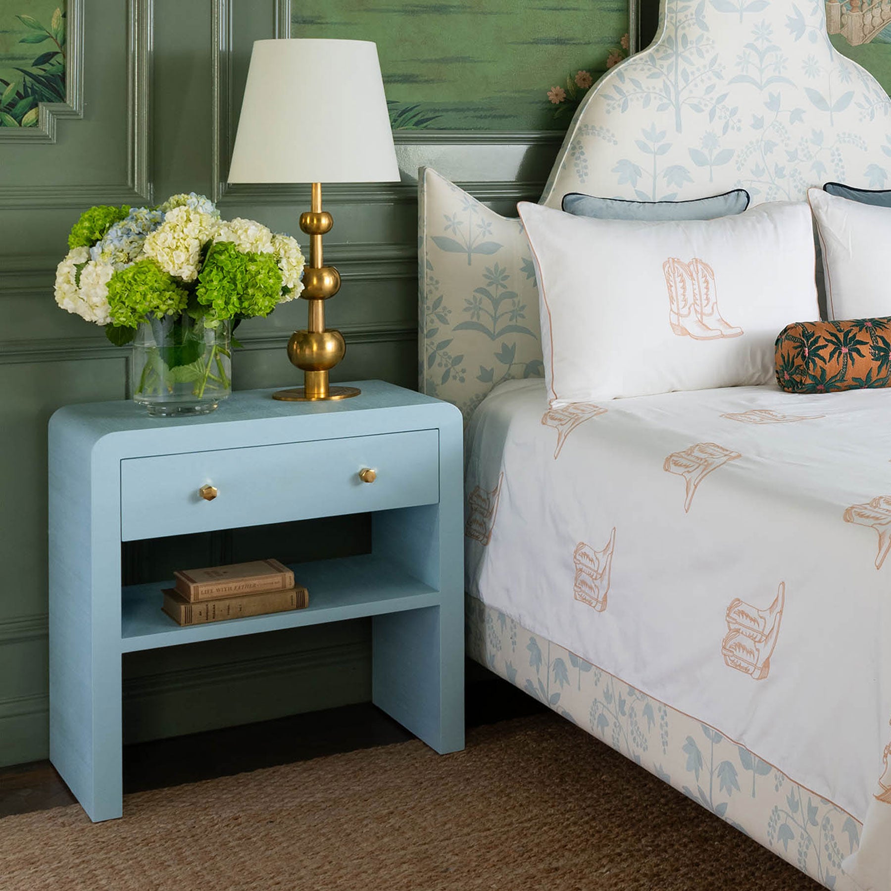 Pillow Bedside Table in Light Blue Pillow Bedside Table in Light Blue