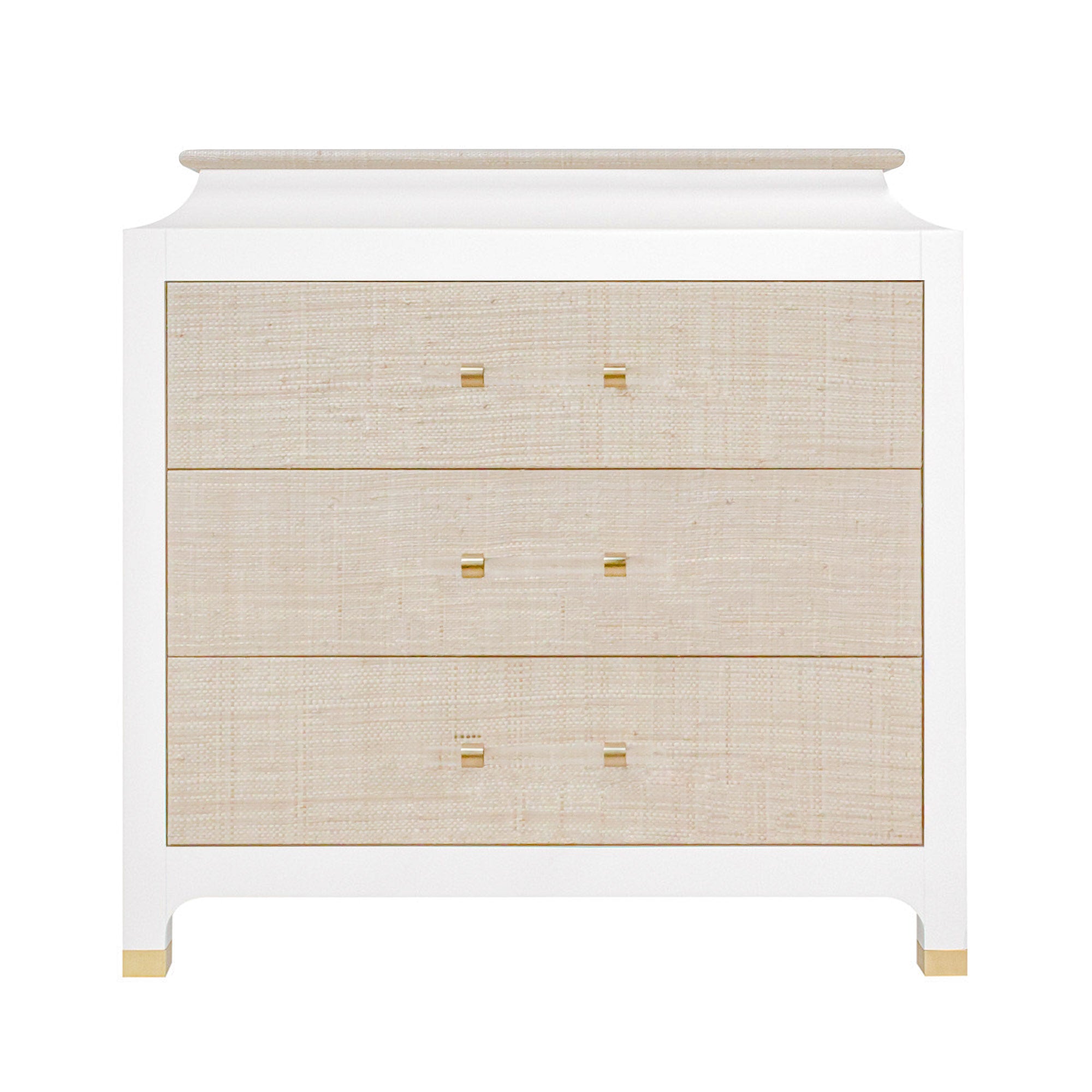 Recon Chest Petite in Noah Grasscloth | Contemporary Nightstand