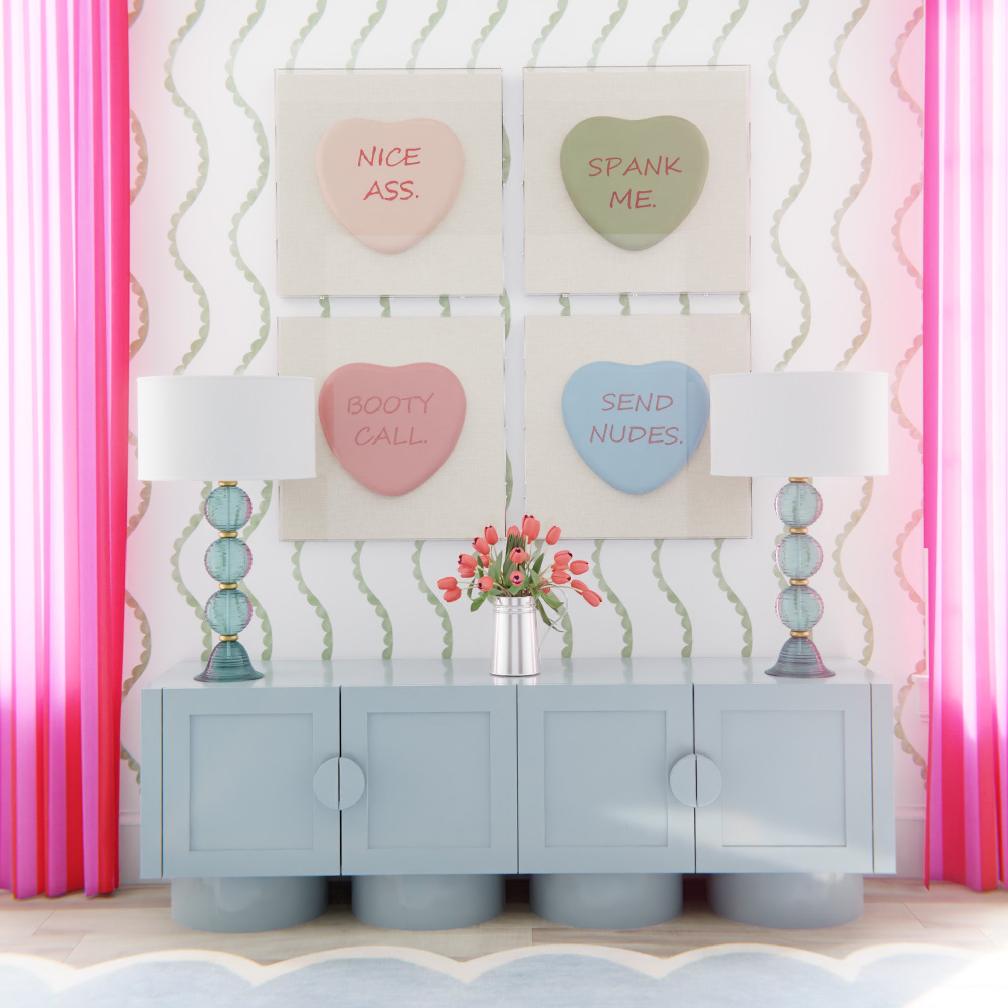 Cheeky Sweetheart Series - Spank Me | 3D Conversation Heart Art