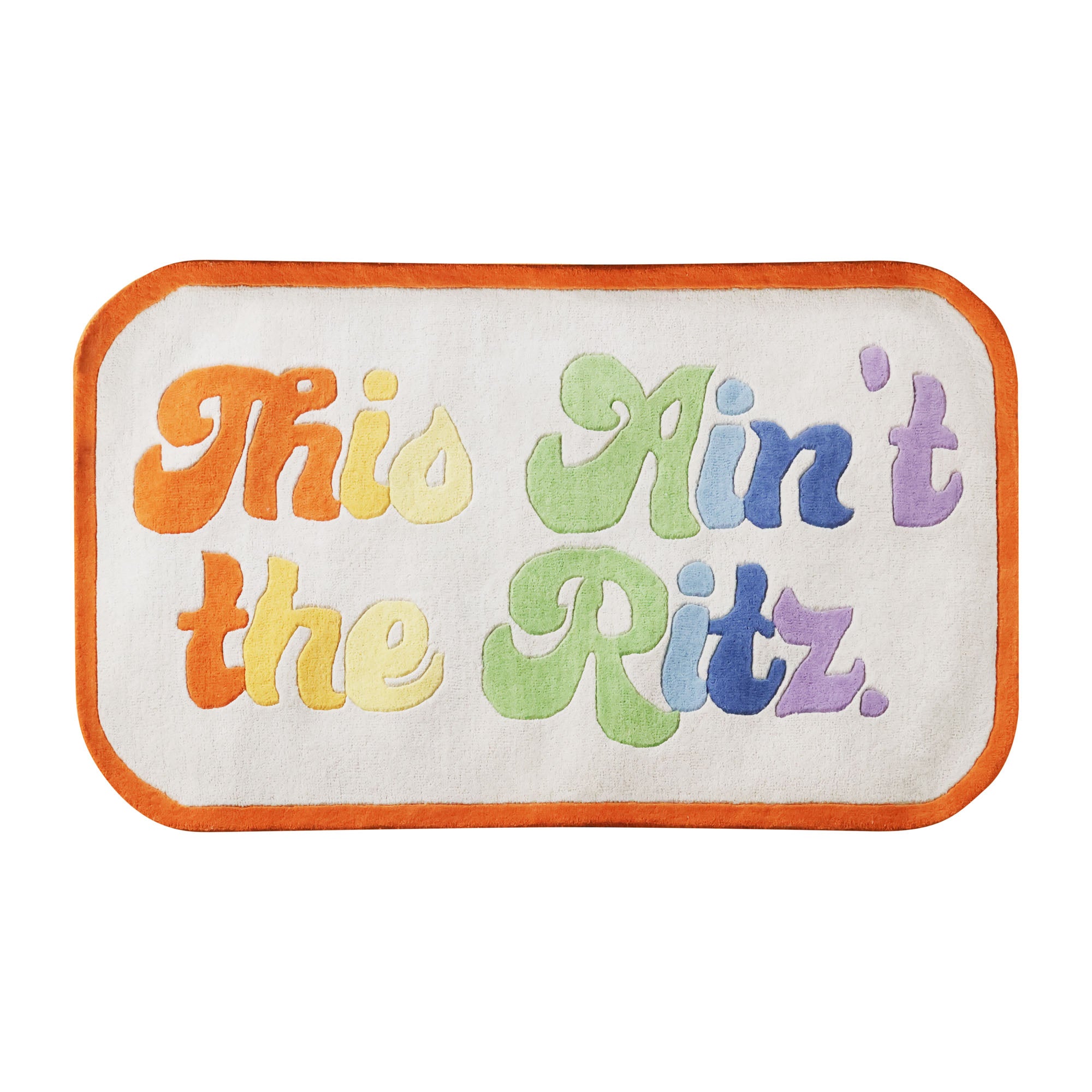 This Ain't The Ritz Tufted Mat | Rainbow Welcome Mat – Scout