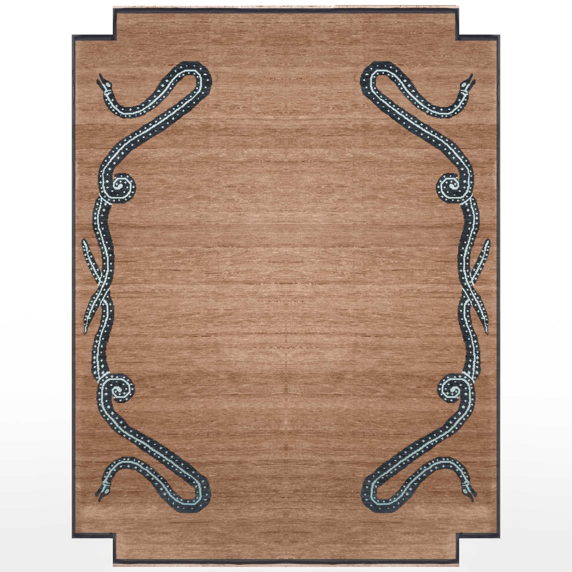 In Stock 9x12 Viper Saddle Turkish Knot Rug – Scout Design Studio
