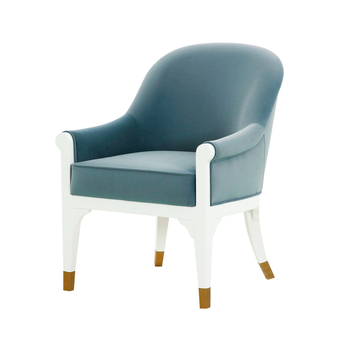 Adele Chair | Blue Velvet Accent Chair – Scout Design Studio