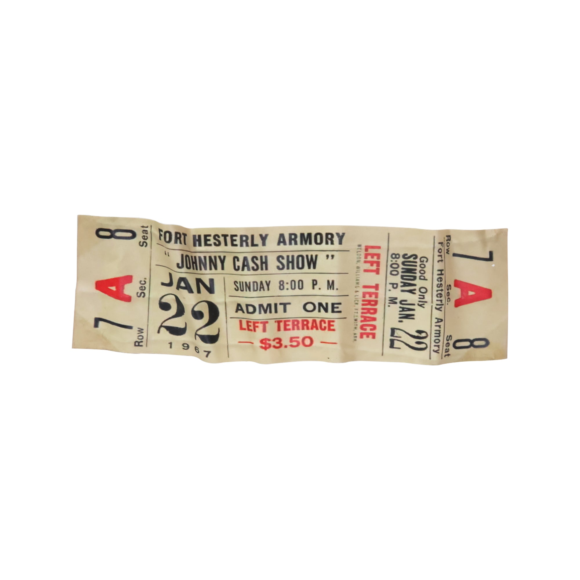 ConcertTicket-JohnnyCashYellow