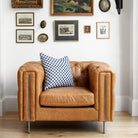 Leather Tufted Club Chair
