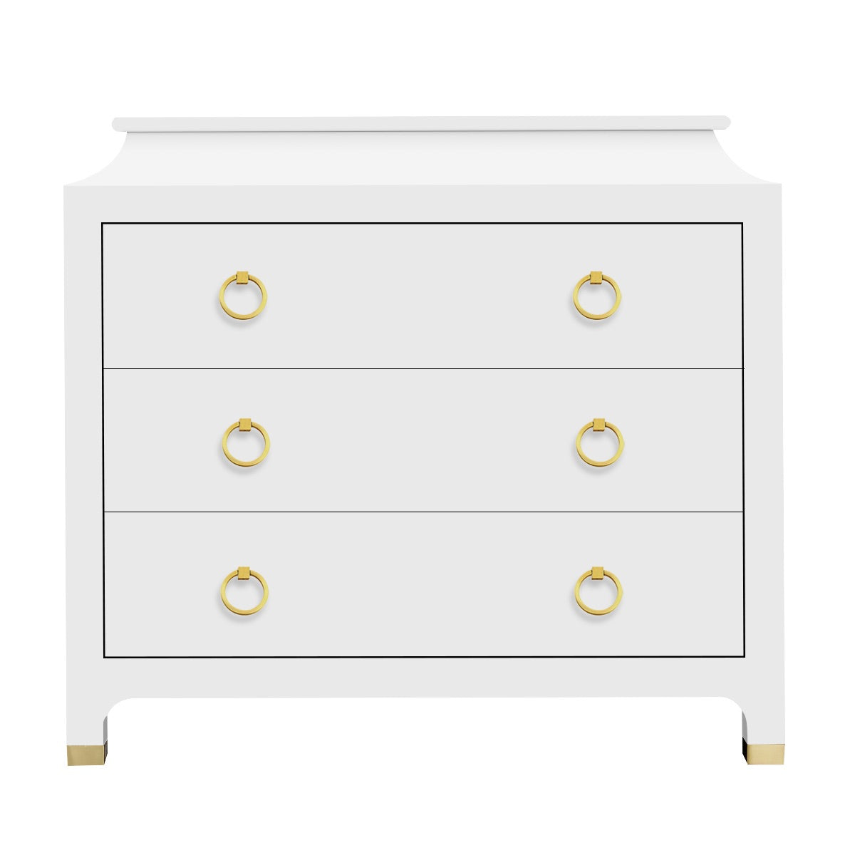 Espionage Chest In White Lacquer | Contemporary Nightstand – Scout