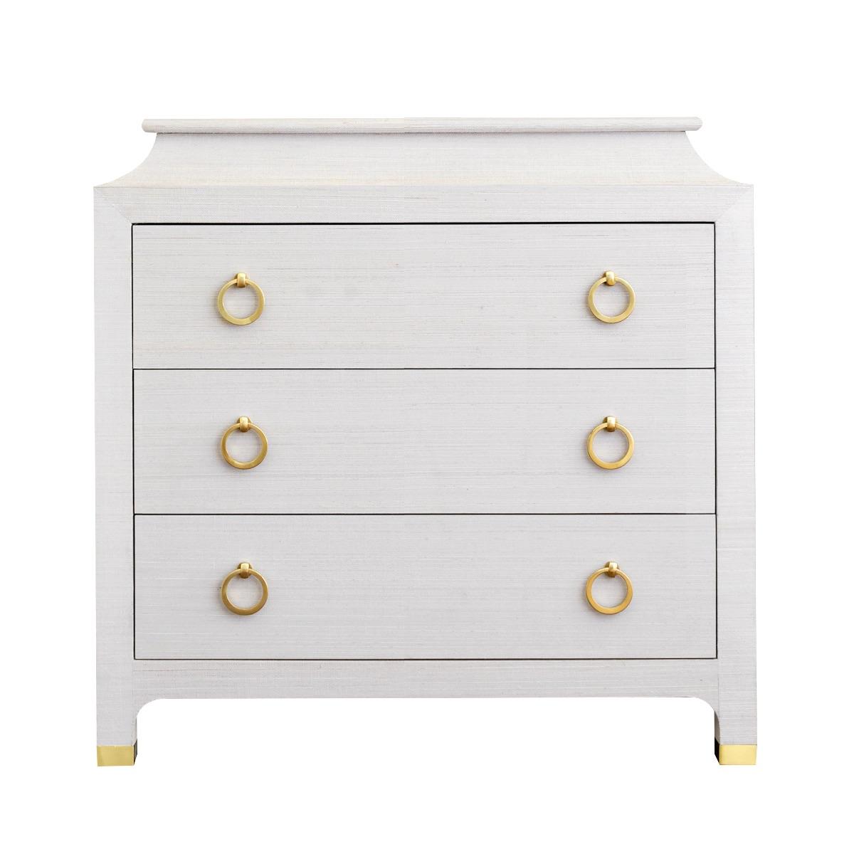 Modern Grasscloth Nightstand