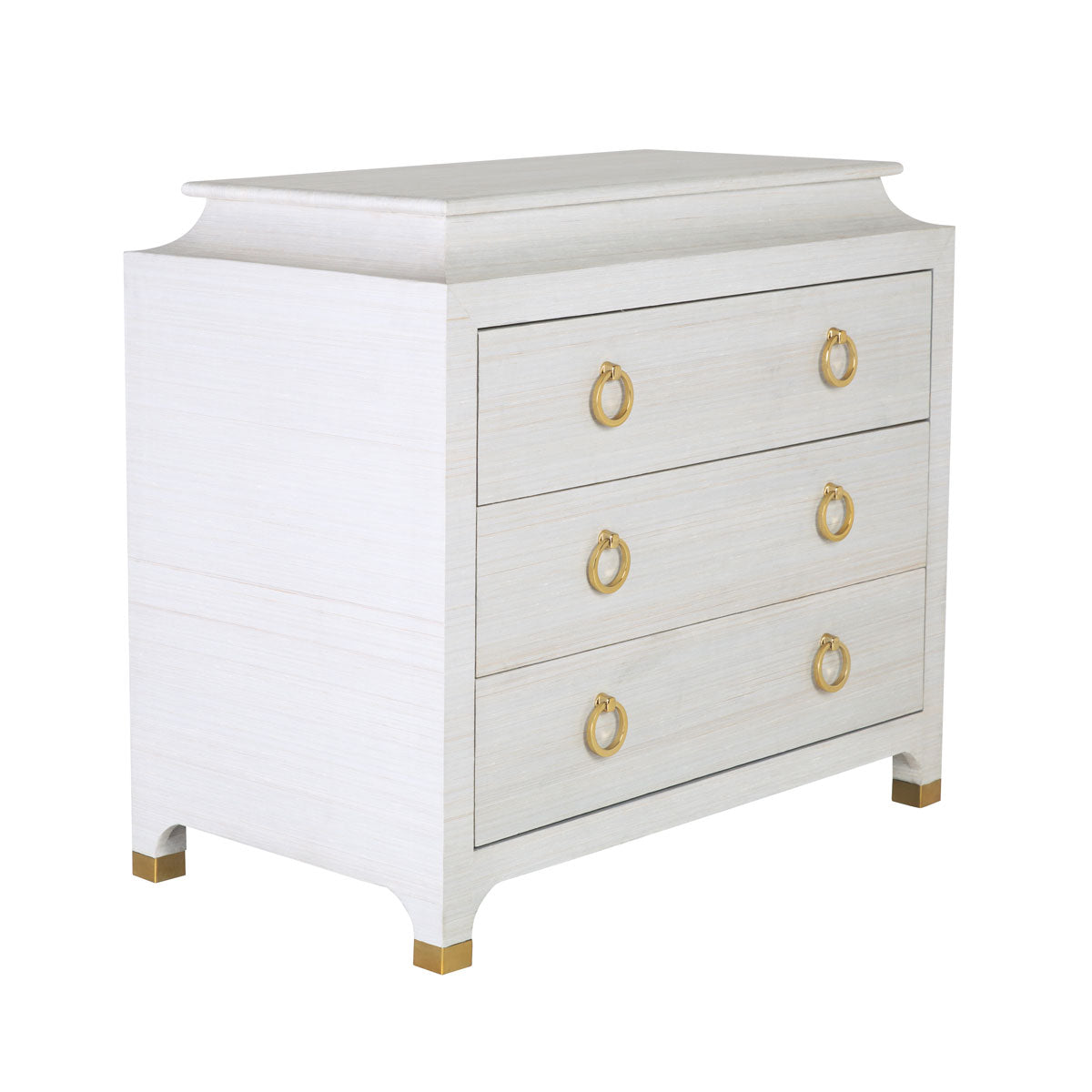 Espionage Chest Petite In Mist Abaca | Natural Grasscloth