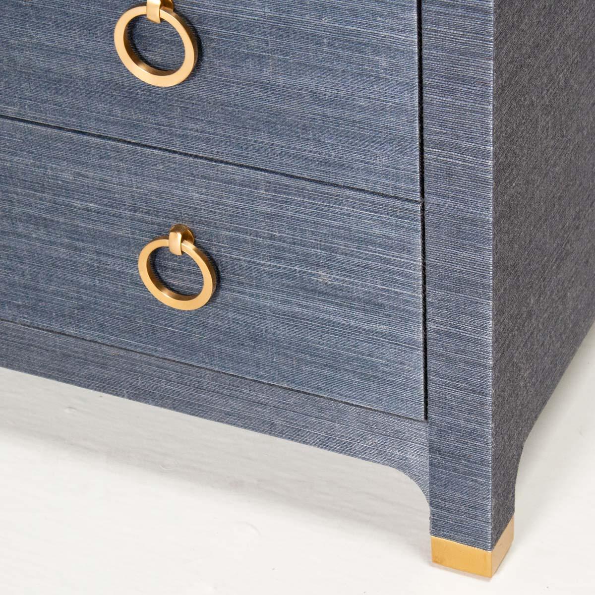 Espionage Chest in Norris Grasscloth | Contemporary Nightstand