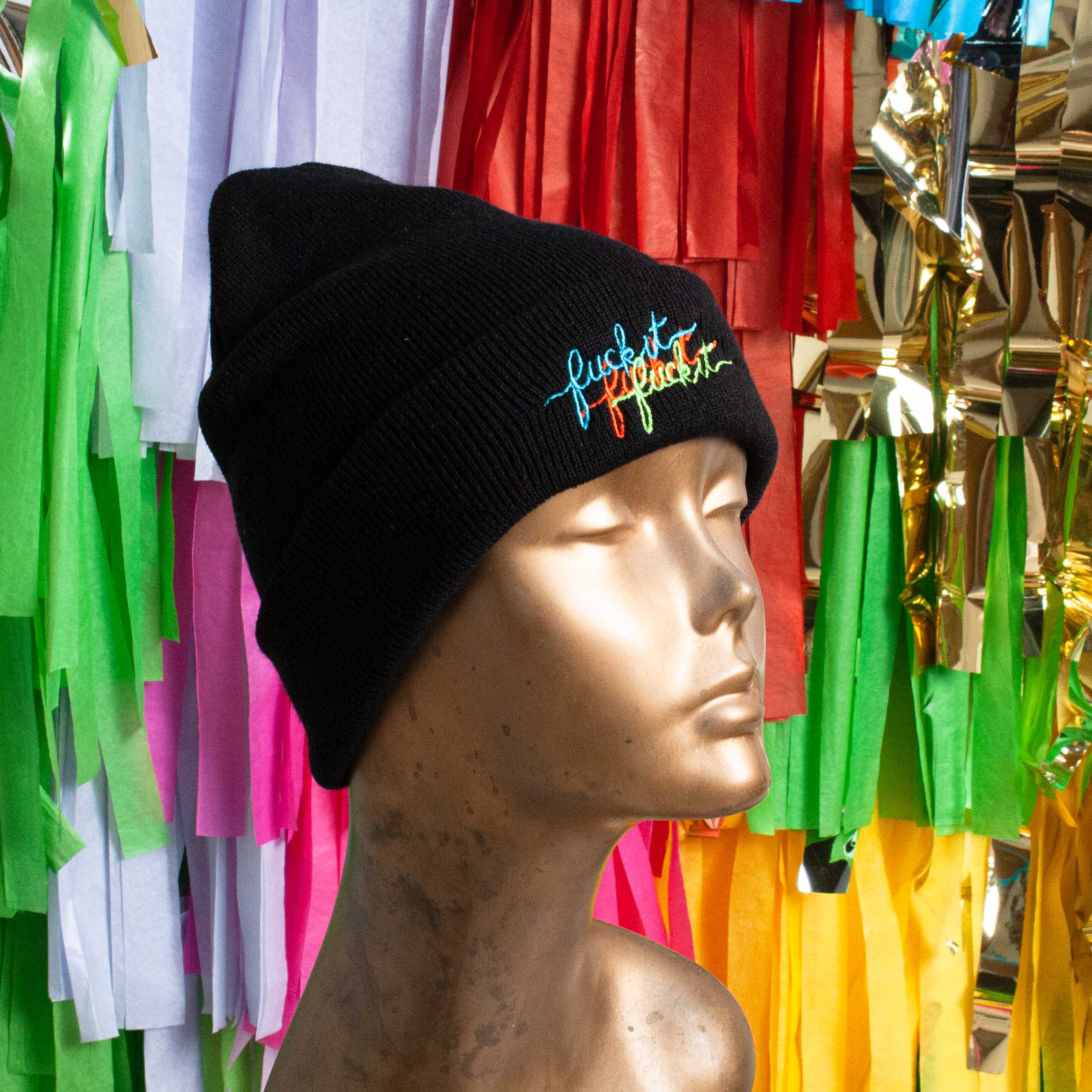 Fuck It Beanie - Black | Unique Apparel – Scout Design Studio