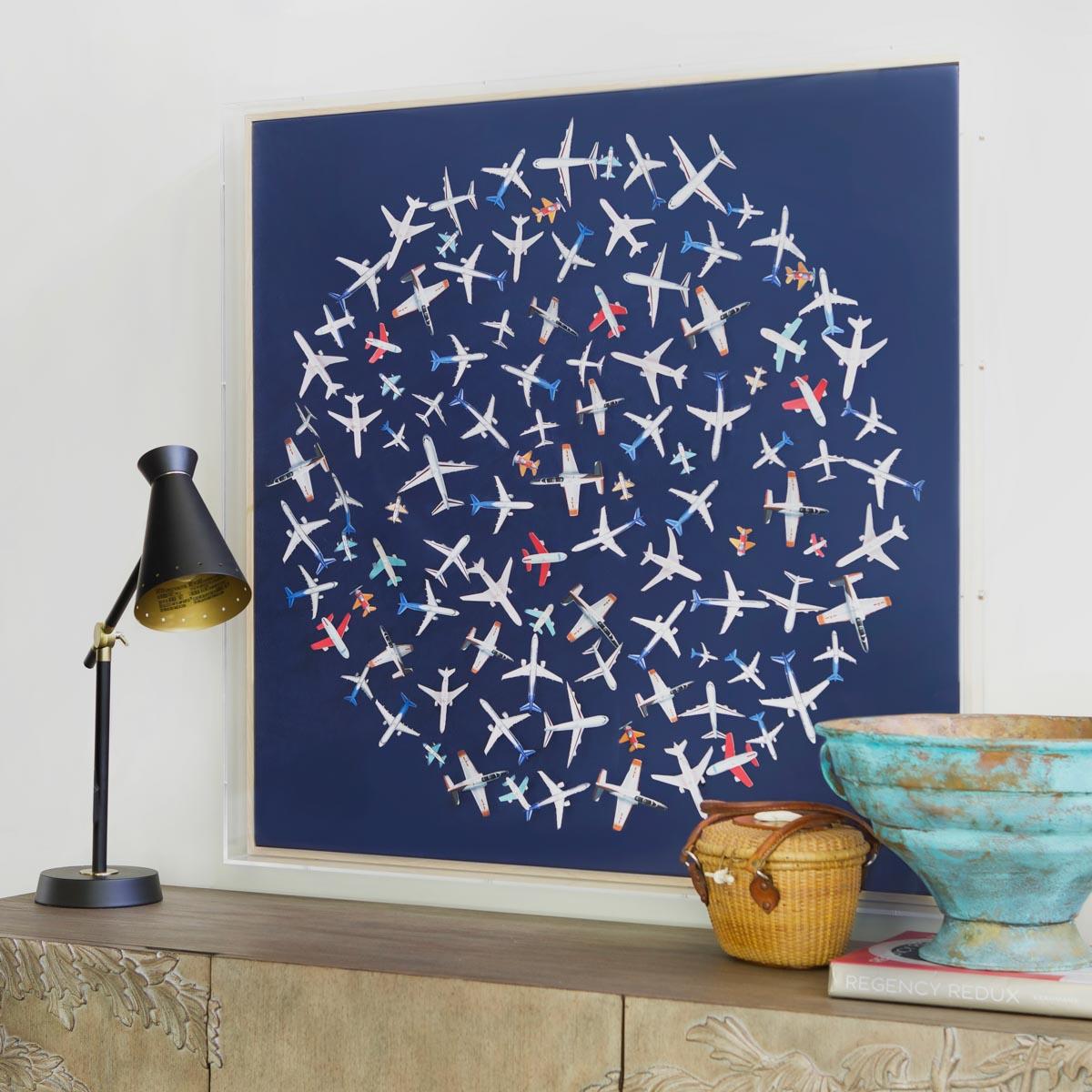 Jet Setter - Navy | 3D Wall Art – Scout Design Studio