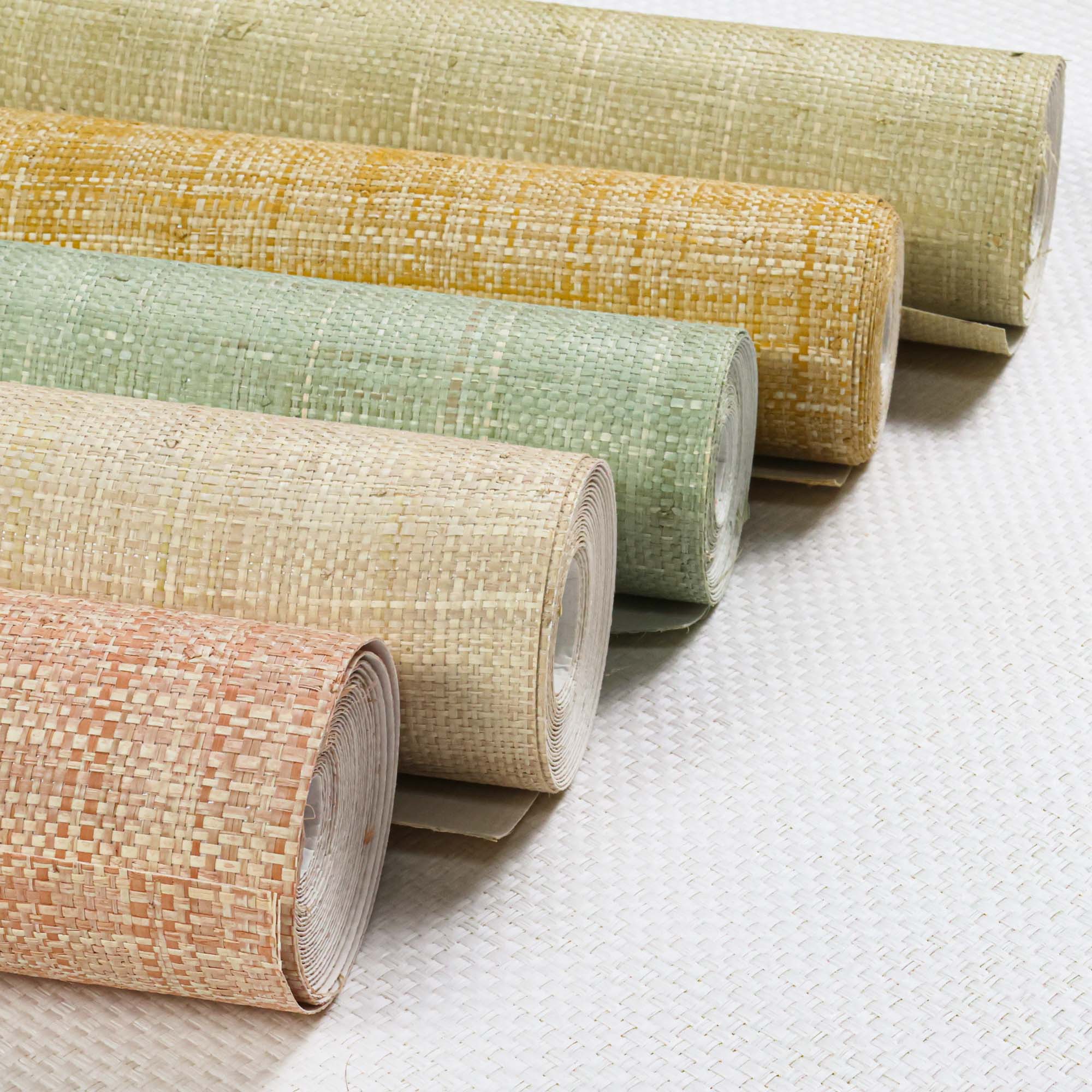 Noah Raffia Grasscloth Wallpaper | Beige Raffia Wallpaper – Scout
