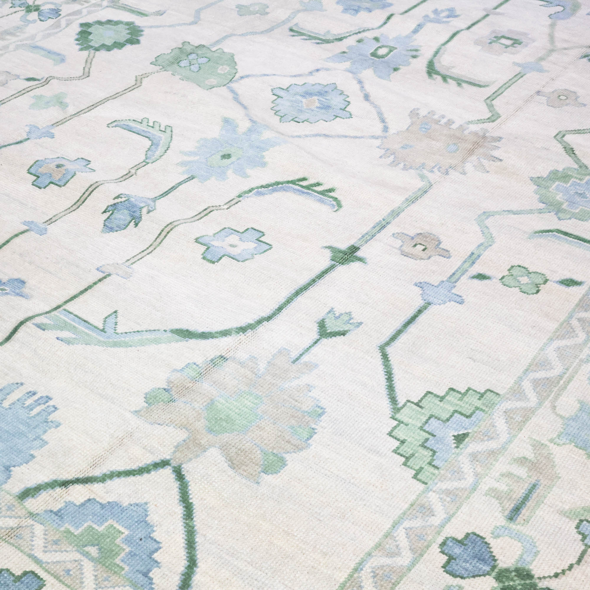 Sasha Turkish Knot Rug | Blue & Green Rug – Scout Design Studio