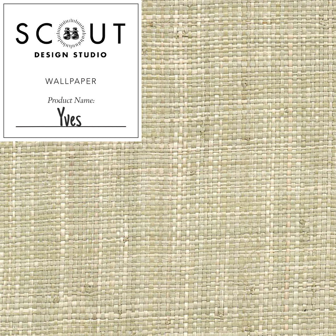 エクストラコールド　ディスプレイ Yves Raffia Grasscloth Sample | Finish Sample – Scout Design Studio